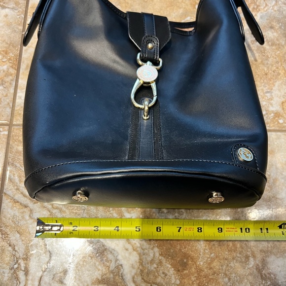 Spartina 449 Black Leather Bucket Bag EUC - Picture 9 of 15